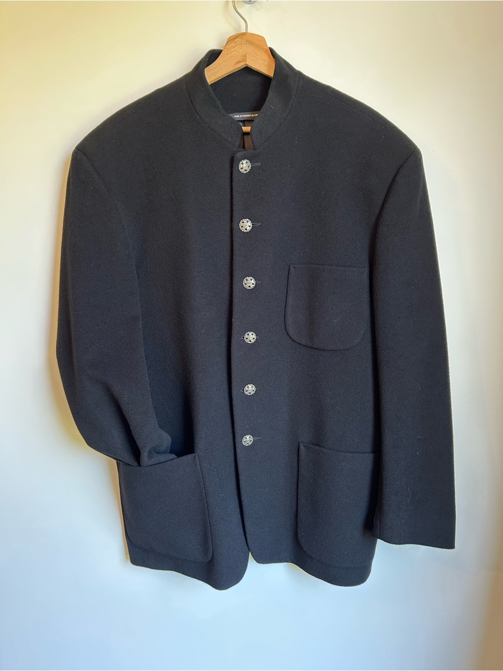 Turbulence par Simon Sebag Wool Cashmere Mao Collar Jacket Made in Canada 40 M - Picture 4 of 12